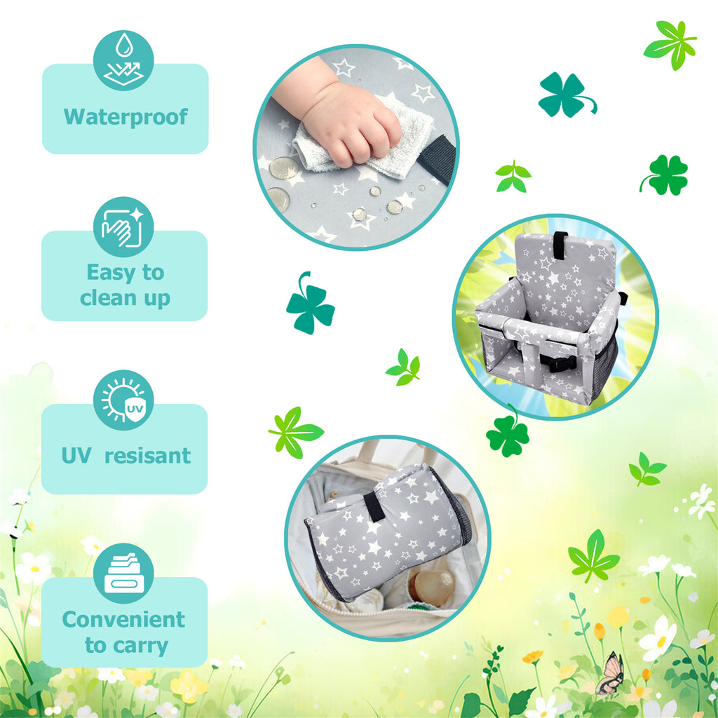 3-in-1 Baby Shopping Cart Cover Booster Seat for Dining Travel High Chair Swing