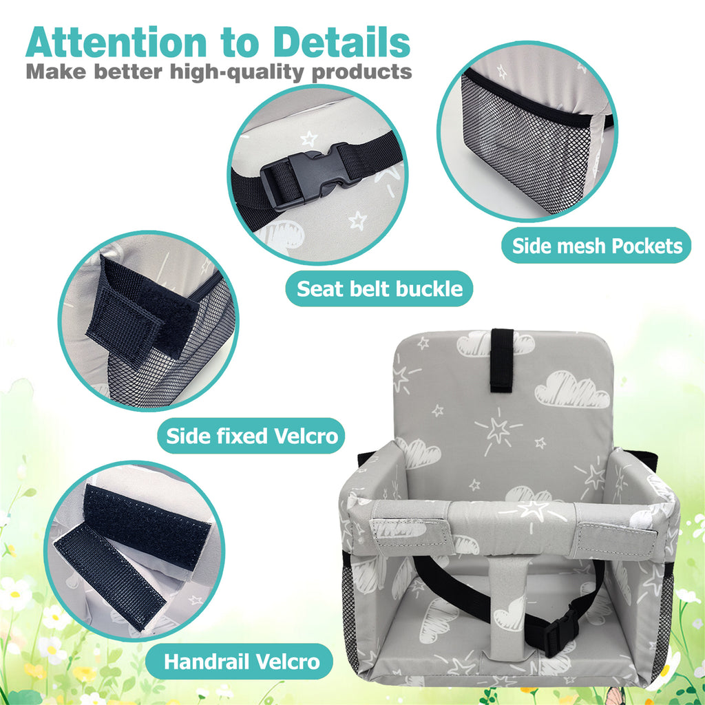 3-in-1 Baby Shopping Cart Cover Booster Seat for Dining Travel High Chair Swing