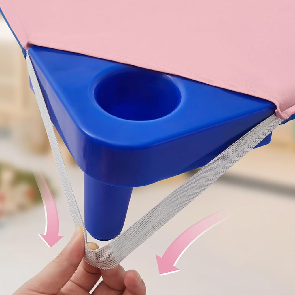 GOLDCOLIN 5 Pack Cot Sheets Standard Size Fits 23" x 51" Cot , Soft Brushed Microfiber Fitted Cot Cover ,Pink