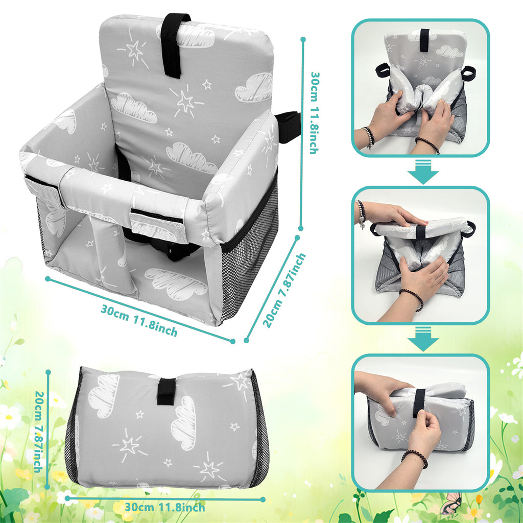 3-in-1 Baby Shopping Cart Cover Booster Seat for Dining Travel High Chair Swing