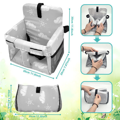 3-in-1 Baby Shopping Cart Cover Booster Seat for Dining Travel High Chair Swing