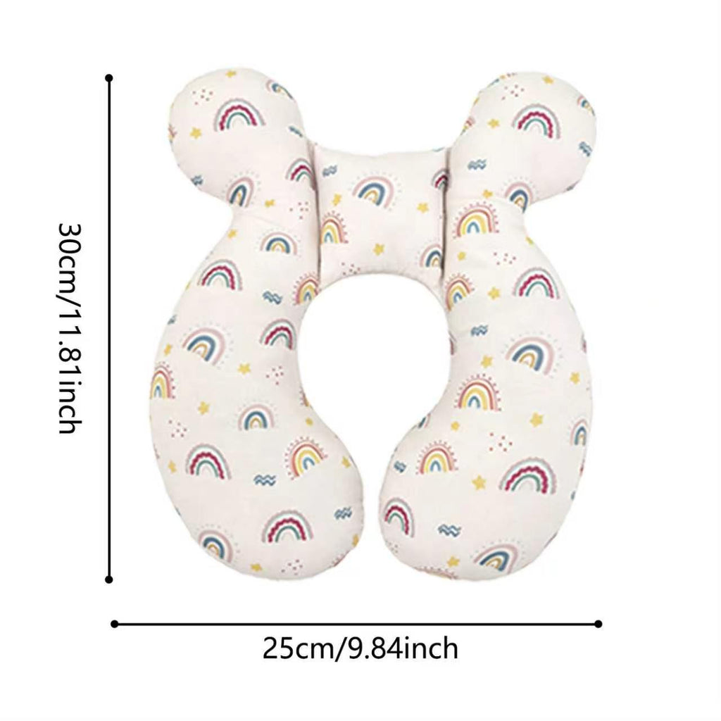 Infant car seat cover and head support pillow set; travel car seat accessories for infants and toddlers; suitable for both boys and girls; suitable for all seasons