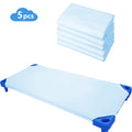 GOLDCOLIN Toddler Day Care Cot Sheet 5 Pack 23" x 51" Ivory Unisex Fitted Cot Cover,BLUE