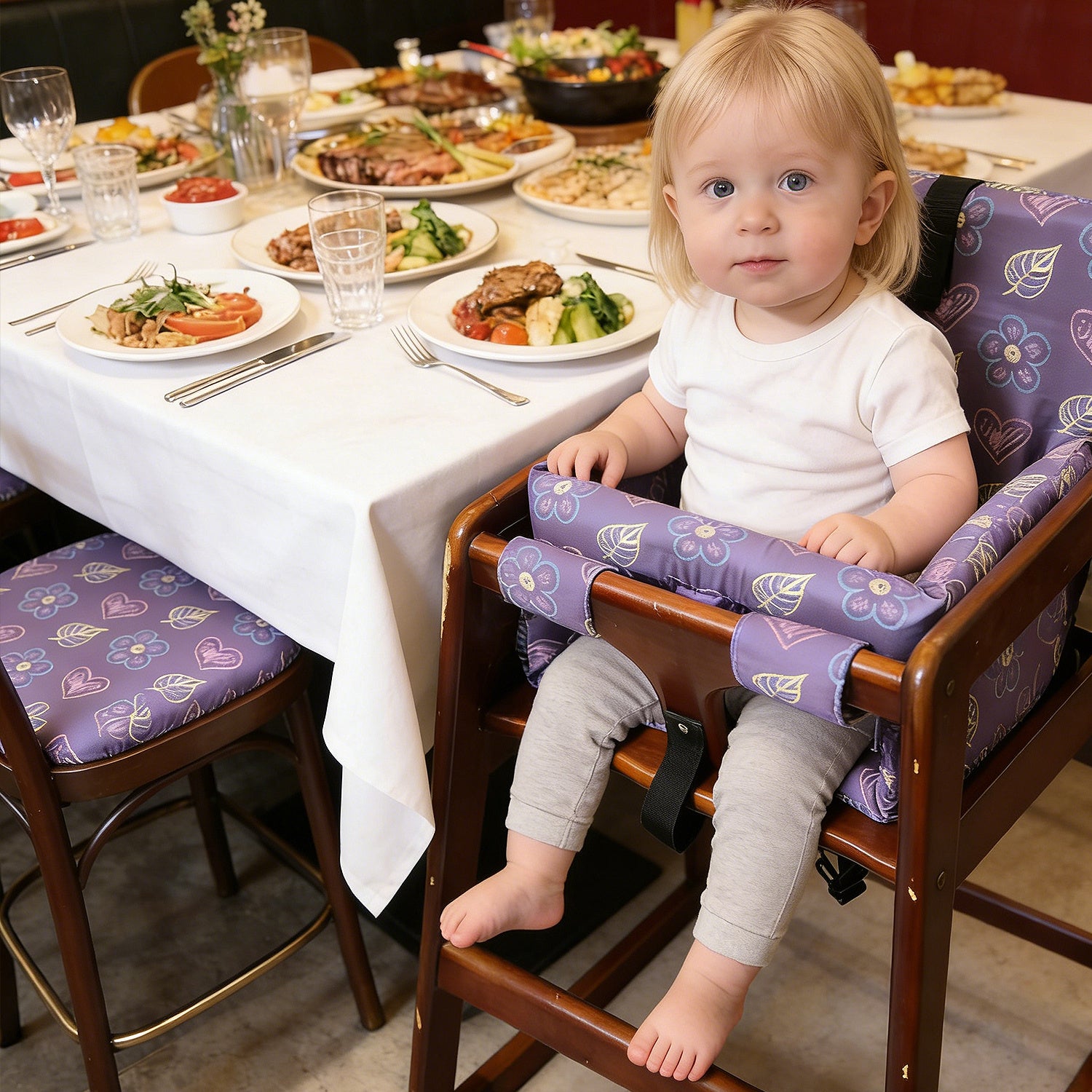4-in-1 Baby Shopping Cart Cover Booster Seat for Dining Travel High Chair Swing