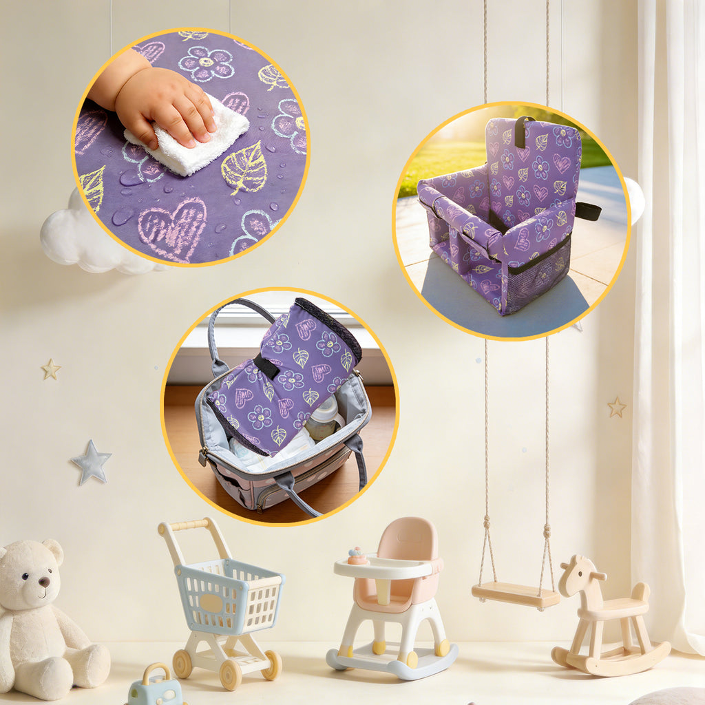 4-in-1 Baby Shopping Cart Cover Booster Seat for Dining Travel High Chair Swing