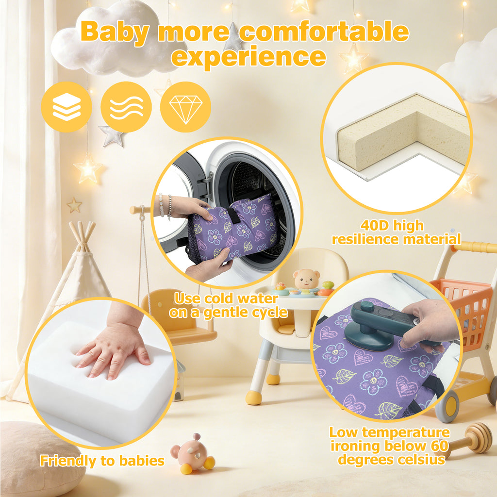 4-in-1 Baby Shopping Cart Cover Booster Seat for Dining Travel High Chair Swing