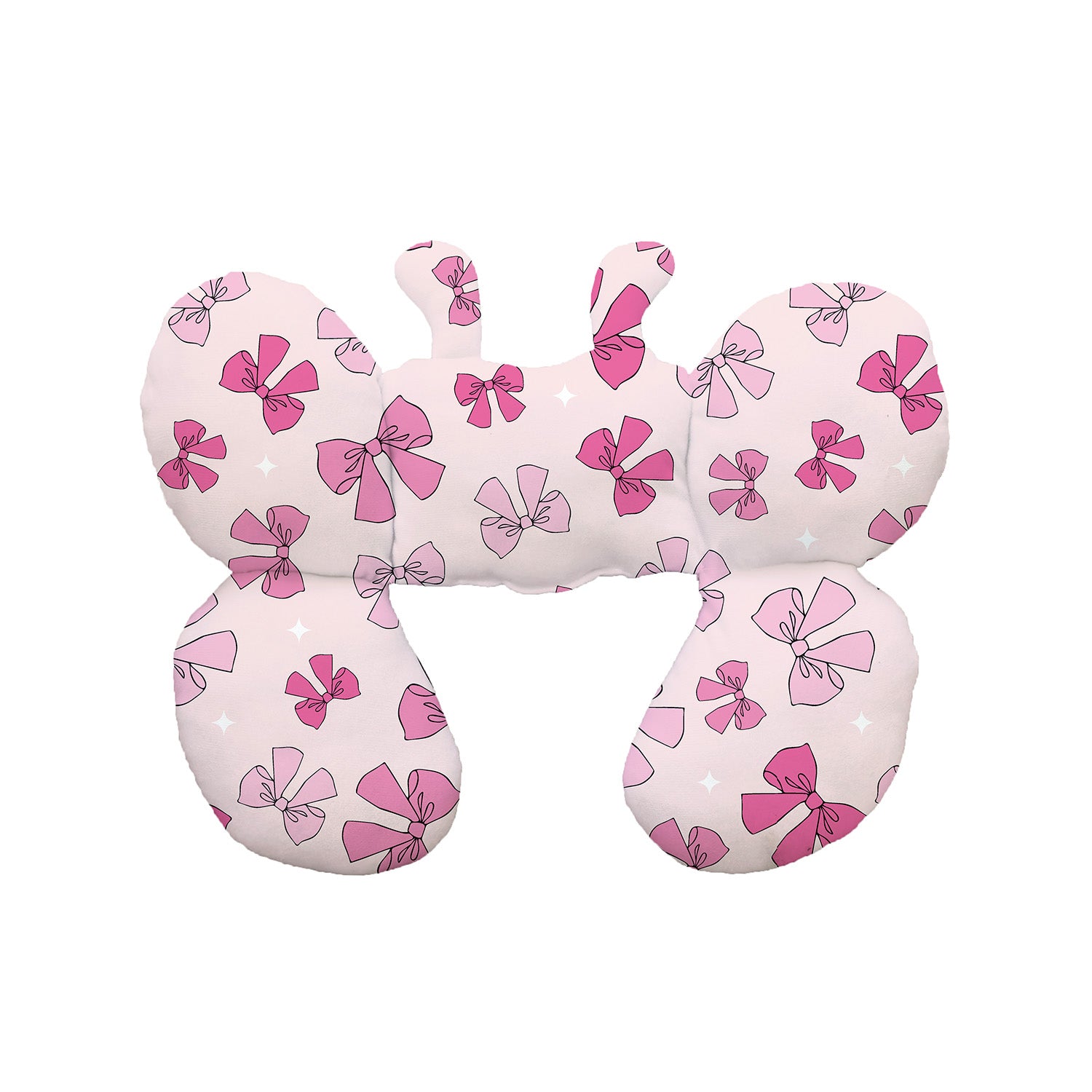 Baby Butterfly-Shaped Neck Pillow, Butterfly Headrest, Children's Car Headrest, Child Safety Seat Headrest, Stroller Pillow, Suitable for Home and Outdoor Use, Baby and Children's Pillow, Soft and Comfortable, Suitable for Both Boys and Girls